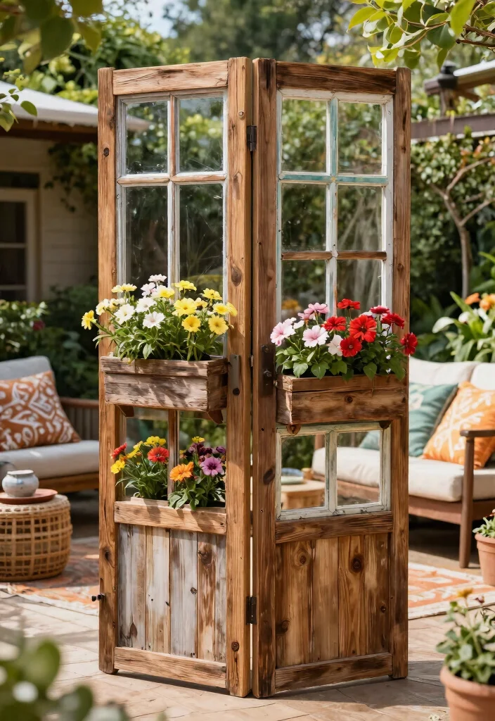 9 Functional Patio Screen Door Ideas for Easy Backyard Access 9. DIY Upcycled Screen Doors 0