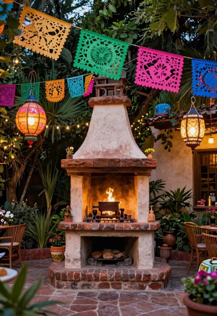 10 Authentic Mexican Chiminea Ideas for Southwest Charm 5. Hanging Decor 0
