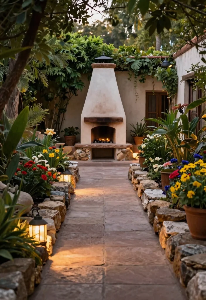 10 Authentic Mexican Chiminea Ideas for Southwest Charm 9. Outdoor Laneways 0