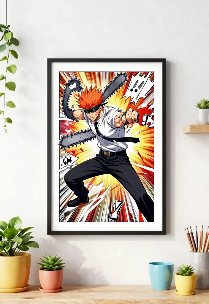 10 Best Chainsaw Man Manga Panels to Use as Wall Art 5. Chainsaw Man in Action 0