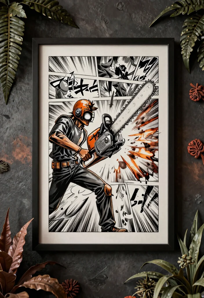 10 Best Chainsaw Man Manga Panels to Use as Wall Art 7. The Unforgettable Chainsaw Battle 0