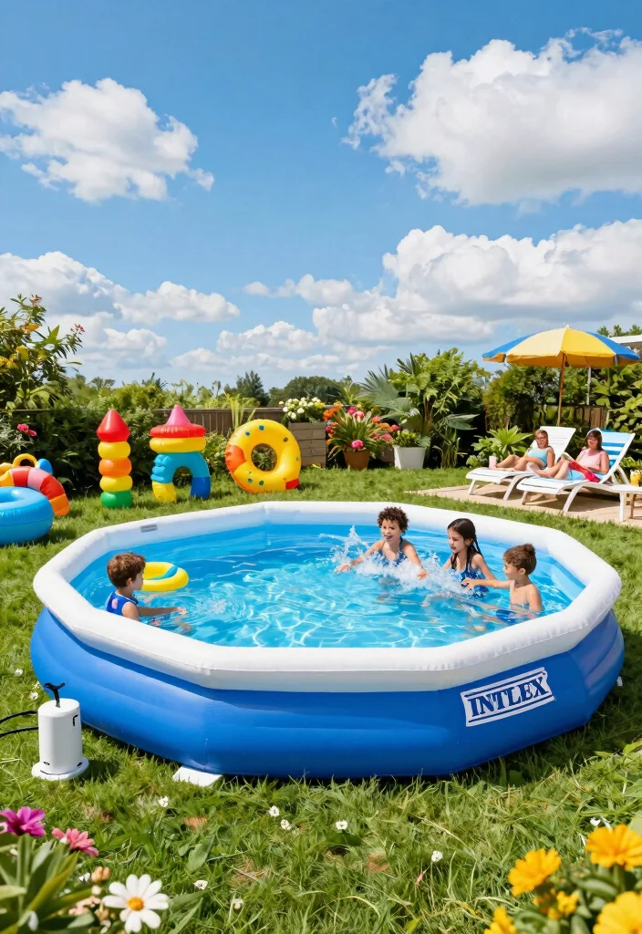 10 Best Inflatable Pool Models for Families 1 10 Best Inflatable Pool Models for Families 1. Intex Easy Set Pool 0