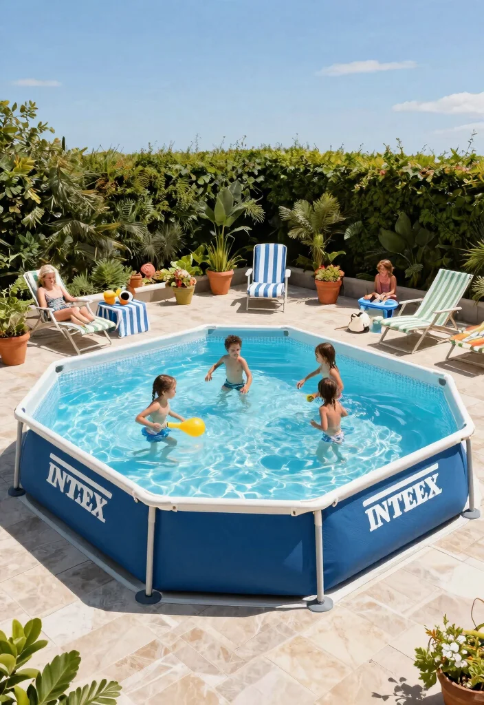 10 Best Inflatable Pool Models for Families 4 10 Best Inflatable Pool Models for Families 4. Intex Rectangular Frame Pool 0