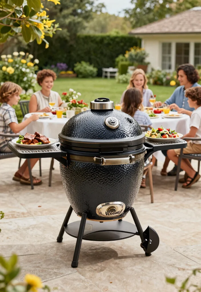10 Best Kamado Grills for Family Gatherings 3. Vision Grills Ceramic Kamado Grill 0