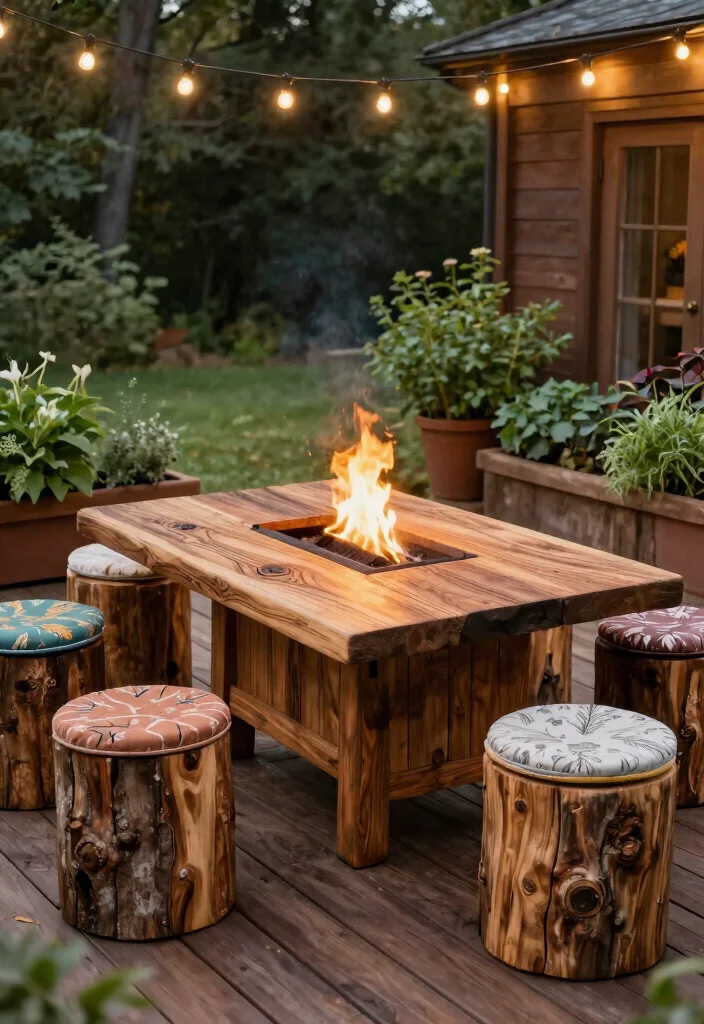 10 Best Lowes Fire Pit Table Top Finds for Your Deck 2 10 Best Lowes Fire Pit Table Top Finds for Your Deck 2. Rustic Wooden Fire Pit Table 0