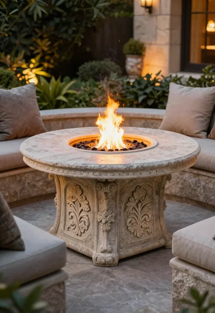10 Best Lowes Fire Pit Table Top Finds for Your Deck 5 10 Best Lowes Fire Pit Table Top Finds for Your Deck 5. Elegant Cast Stone Fire Table 0