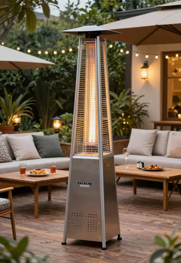 10 Best Patio Heater Models to Keep Your Deck Warm 4. TACKLIFE Propane Patio Heater 0
