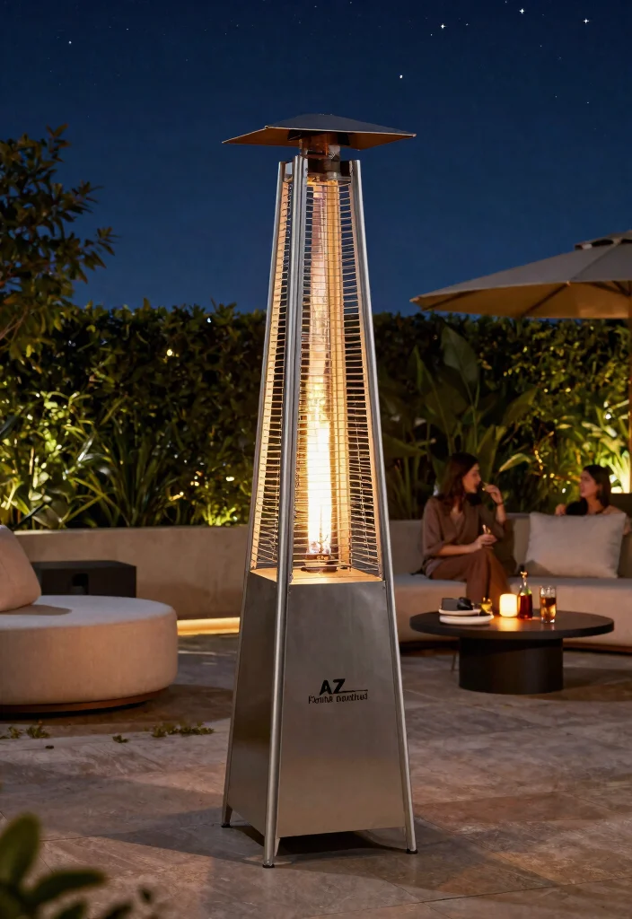 10 Best Tall Patio Heater Picks for Wide Heat Coverage 6. AZ Patio Heaters Pyramid Patio Heater 0