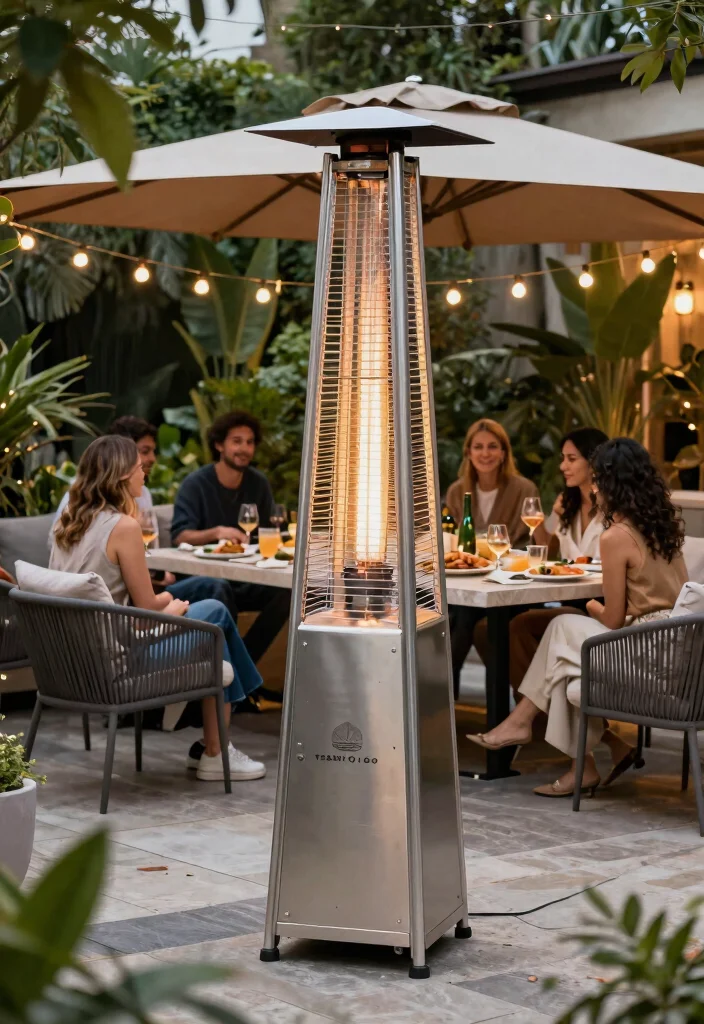 10 Best Tall Patio Heater Picks for Wide Heat Coverage 8. Titan Patio Heater 0