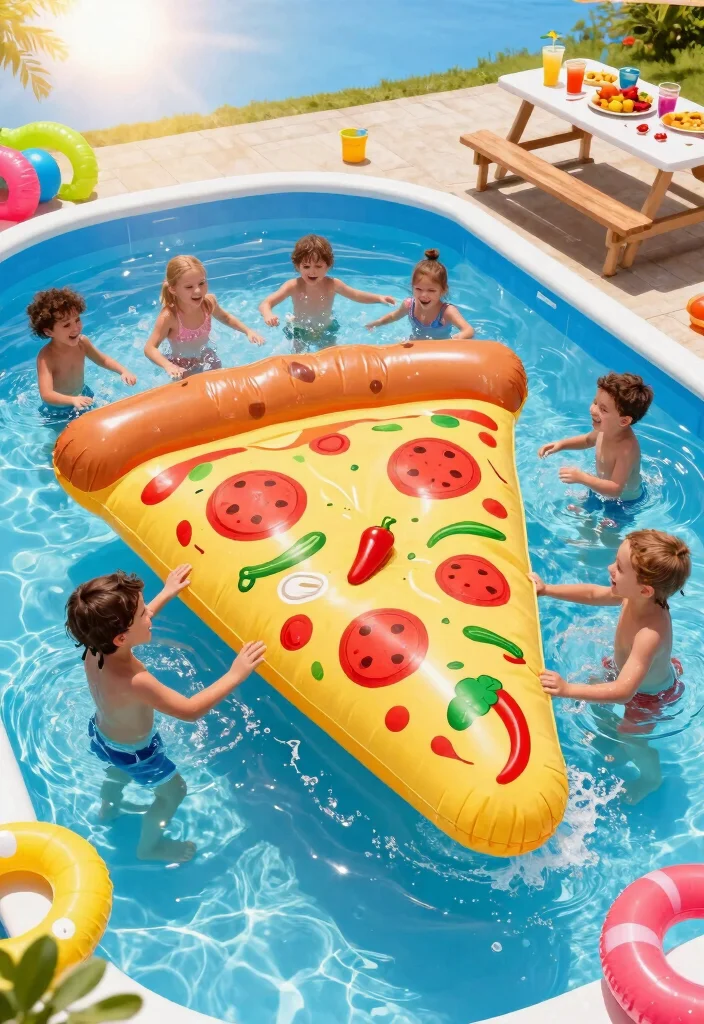 11 Best Inflatable Pool Toys Collection for Kids Parties 2 11 Best Inflatable Pool Toys Collection for Kids Parties 2. Giant Pizza Slice Float 0