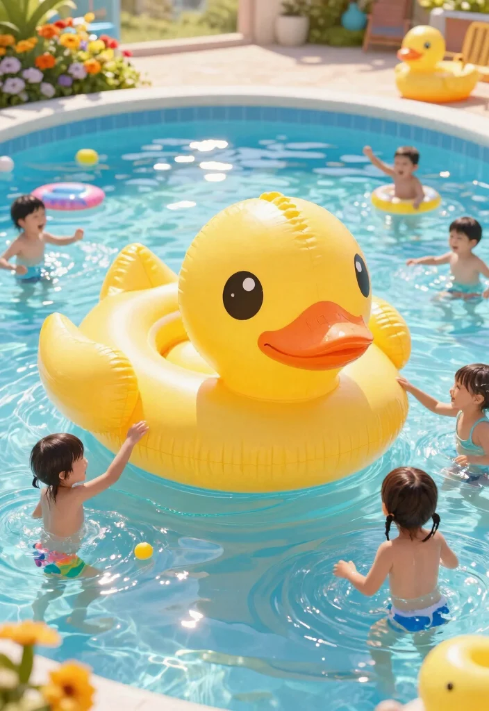 11 Best Inflatable Pool Toys Collection for Kids Parties 3 11 Best Inflatable Pool Toys Collection for Kids Parties 3. Cute Duck Pool Float 0
