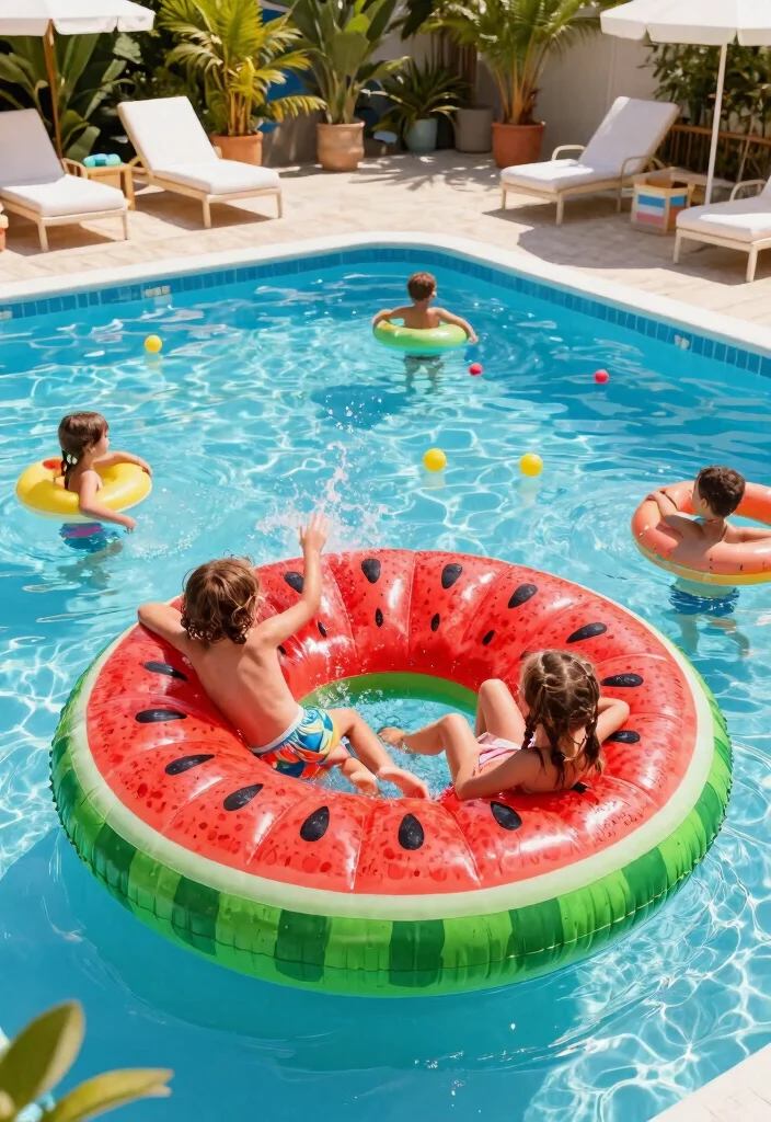 11 Best Inflatable Pool Toys Collection for Kids Parties 4 11 Best Inflatable Pool Toys Collection for Kids Parties 4. Inflatable Watermelon Slice 0