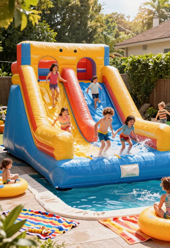 11 Best Inflatable Pool Toys Collection for Kids Parties 8 11 Best Inflatable Pool Toys Collection for Kids Parties 8. Inflatable Obstacle Course 0