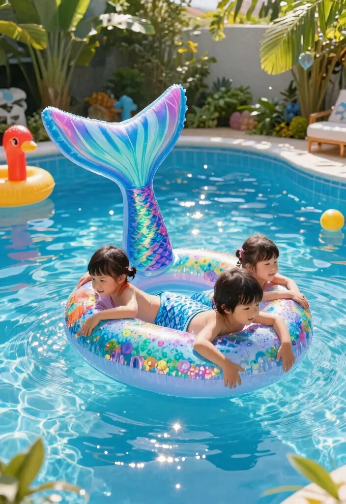 11 Best Inflatable Pool Toys Collection for Kids Parties 9 11 Best Inflatable Pool Toys Collection for Kids Parties 9. Inflatable Mermaid Tail Float 0