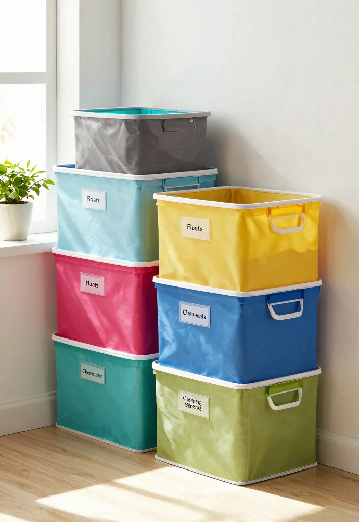 11 Clever Inflatable Pool Storage Ideas for Winter Months 1. Use Collapsible Storage Bins 0