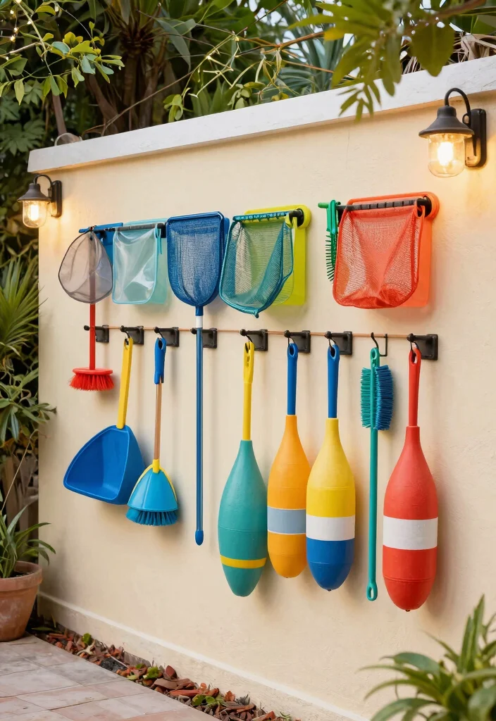 11 Clever Inflatable Pool Storage Ideas for Winter Months 2. Hanging Storage Racks 0