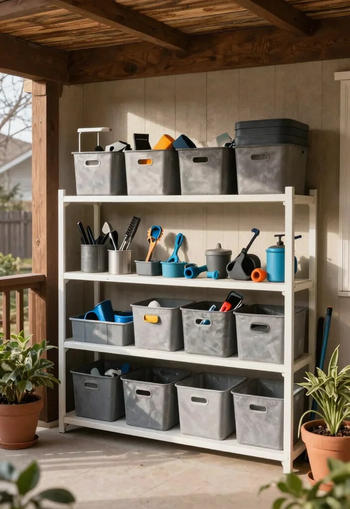 11 Clever Inflatable Pool Storage Ideas for Winter Months 4. Under Deck Storage 0