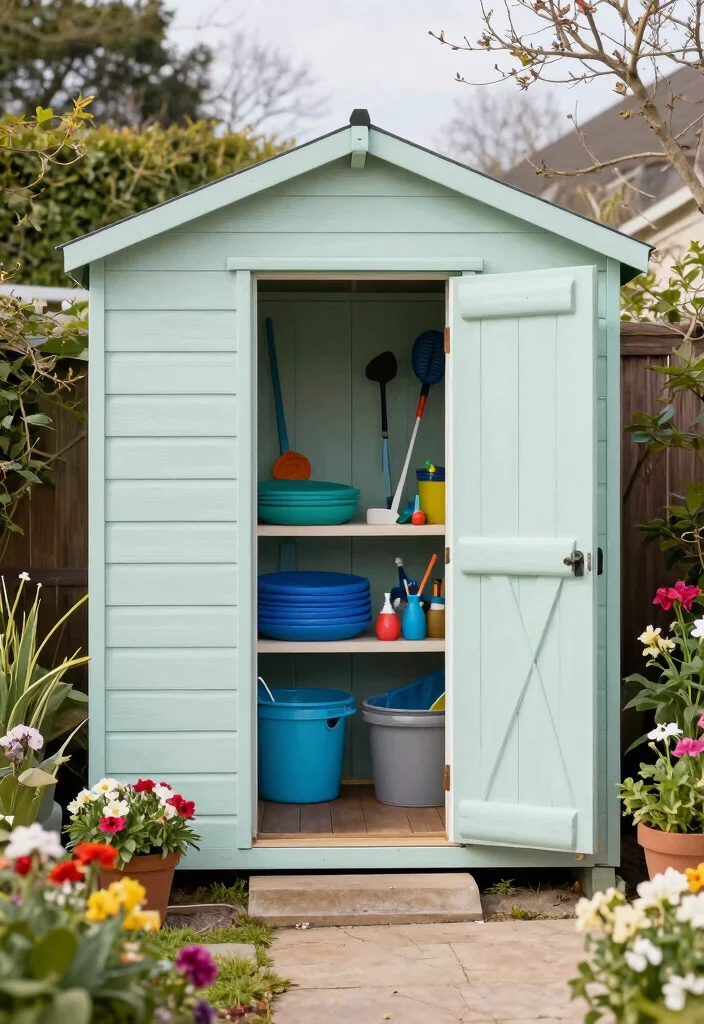11 Clever Inflatable Pool Storage Ideas for Winter Months 5. Use a Garden Shed 0