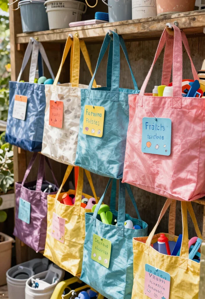 11 Clever Inflatable Pool Storage Ideas for Winter Months 9. Use Old Totes or Bags 0