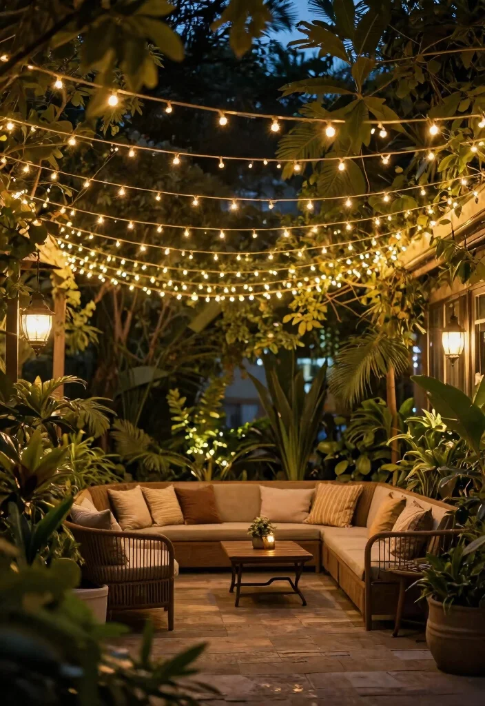 11 Cozy Screen Patio Decorating Ideas (Create an Outdoor Room) 4 11 Cozy Screen Patio Decorating Ideas Create an Outdoor Room 4. String Lights for Ambiance 0