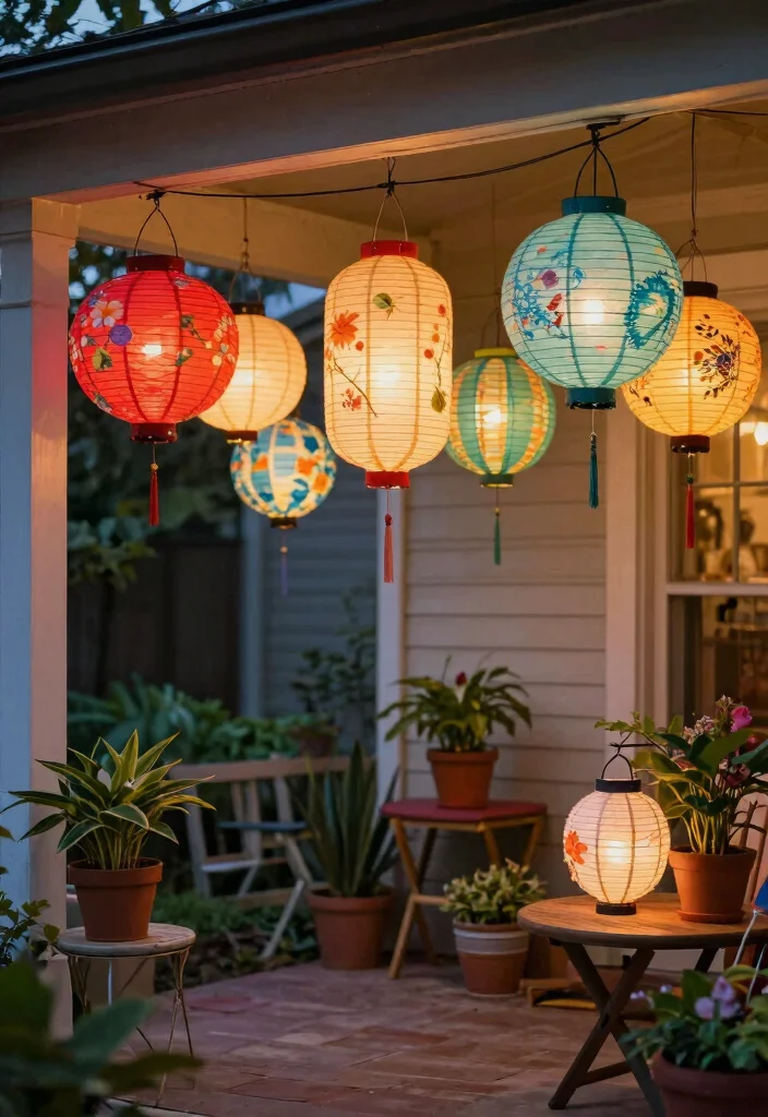 11 Creative Ideas for Outdoor Lantern Displays Front Porch 11. DIY Paper Lanterns 0