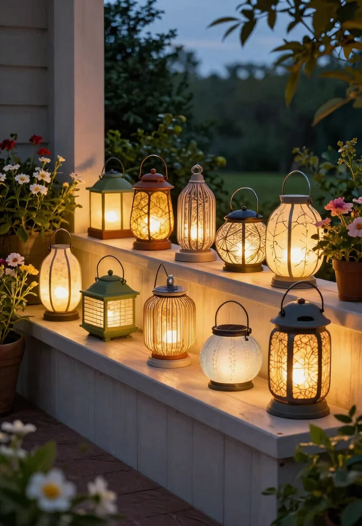11 Creative Ideas for Outdoor Lantern Displays Front Porch 2. Solar Powered Lanterns 0