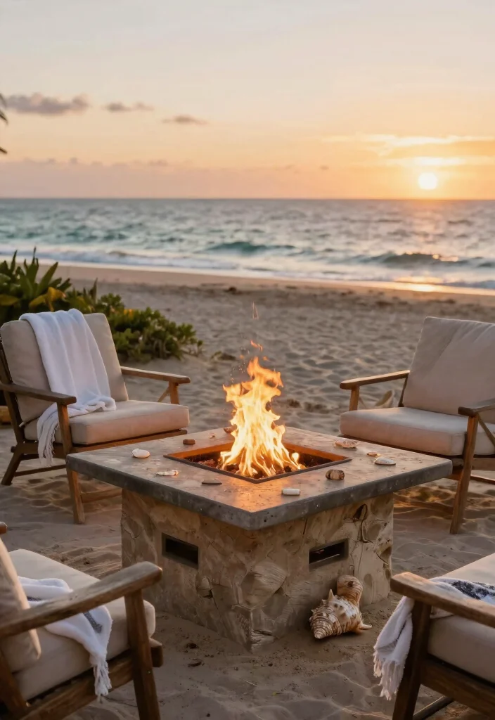 11 Cute Target Table Top Fire Pit Options Budget Decor 8. Beachy Vibes 0