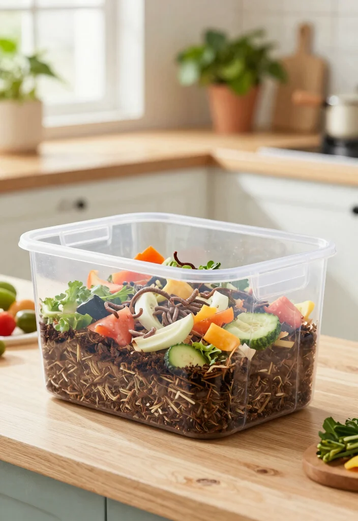 11 Easy Counter Top Compost Bin DIY Projects Odor Free 11. DIY Worm Composting Bin 0