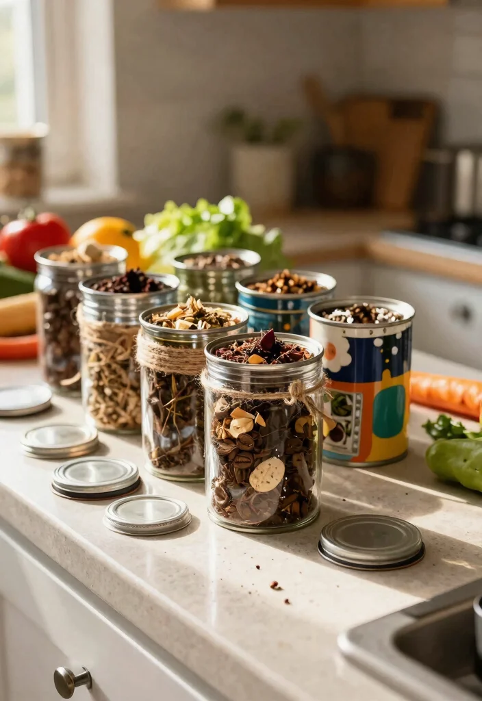 11 Easy Counter Top Compost Bin DIY Projects Odor Free 4. Upcycled Coffee Can 0