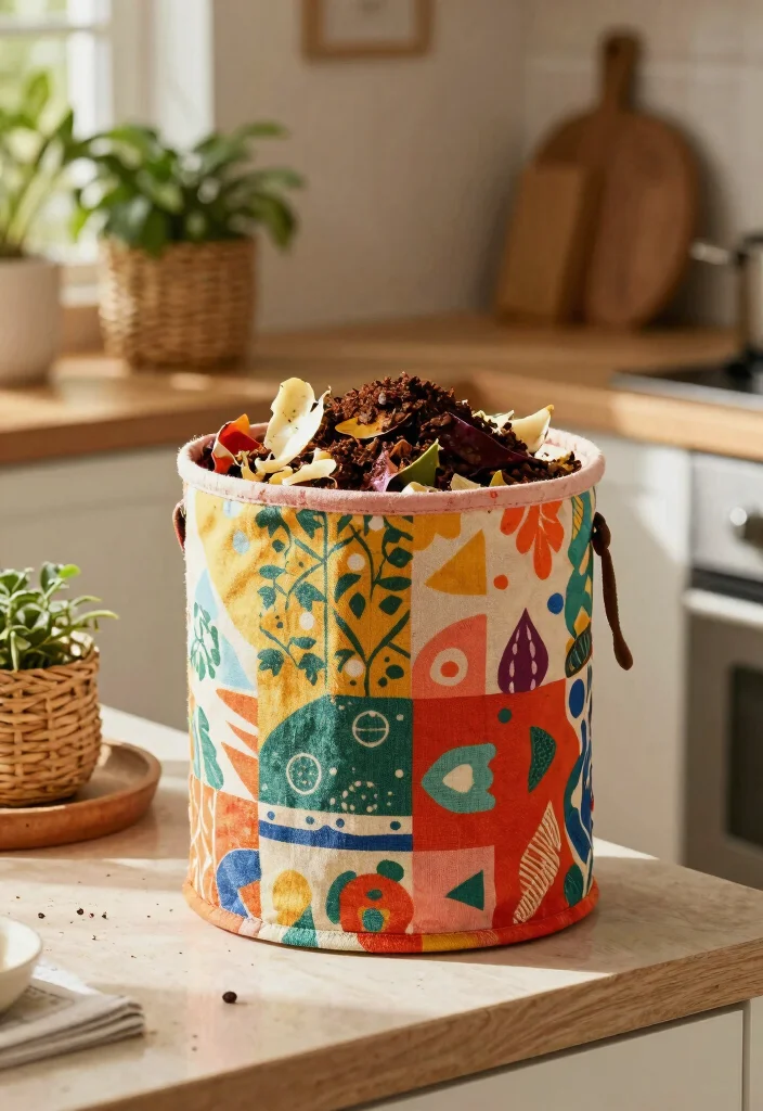 11 Easy Counter Top Compost Bin DIY Projects Odor Free 6. Fabric Compost Bin 0