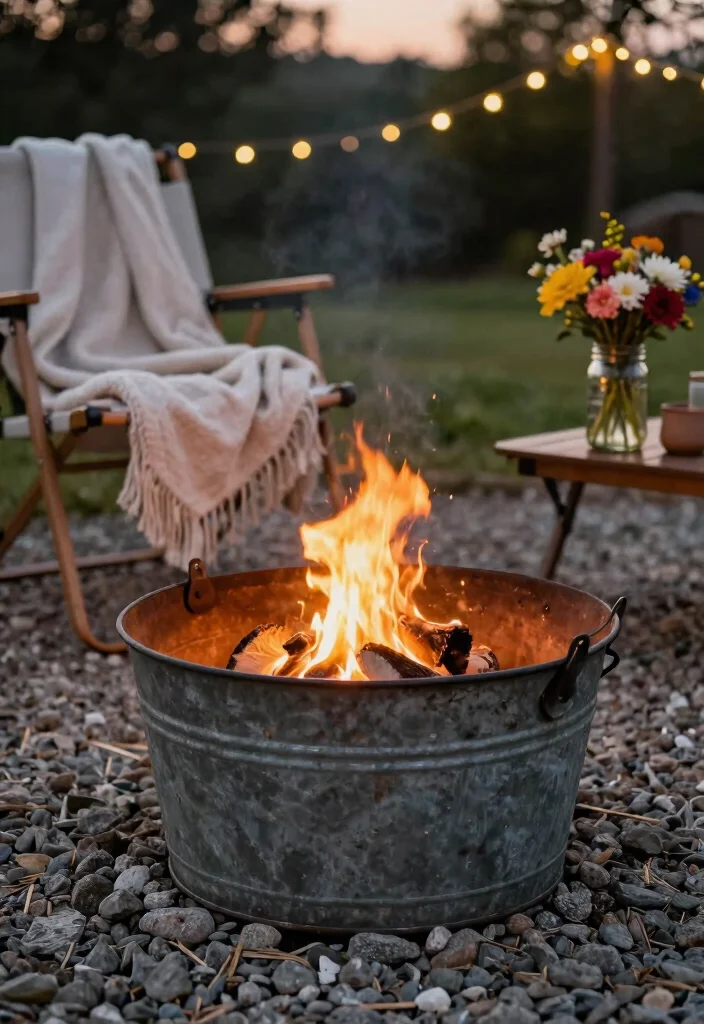 11 Easy DIY Table Top Fire Pit Projects (Budget Friendly) 4 11 Easy DIY Table Top Fire Pit Projects Budget Friendly 4. Vintage Metal Bucket Fire Pit 0