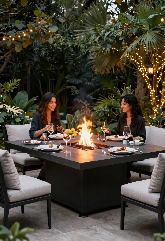 11 Easy DIY Table Top Fire Pit Projects (Budget Friendly) 9 11 Easy DIY Table Top Fire Pit Projects Budget Friendly 9. Fire Pit Dinner Table 0