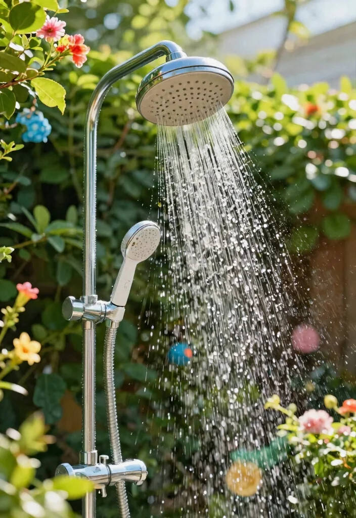 11 Fun Outdoor Shower Ideas DIY Garden Hose Summer Cool 10. DIY Shower Head from Recycled Items 0