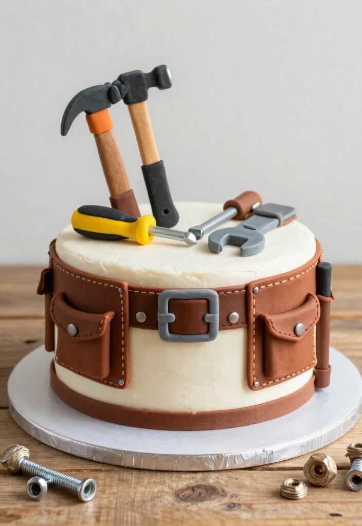 11 Fun Tool Belt Cake Ideas for Handyman Birthdays Cute 1. Classic Tool Belt Cake 0