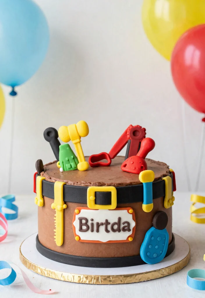 11 Fun Tool Belt Cake Ideas for Handyman Birthdays Cute 11. Personalized Tool Belt Cake 0