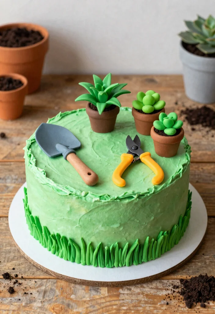 11 Fun Tool Belt Cake Ideas for Handyman Birthdays Cute 4. Gardening Tool Cake 0