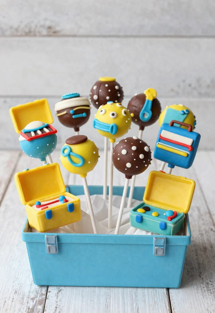 11 Fun Tool Belt Cake Ideas for Handyman Birthdays Cute 7. Toolbox Cake Pops 0