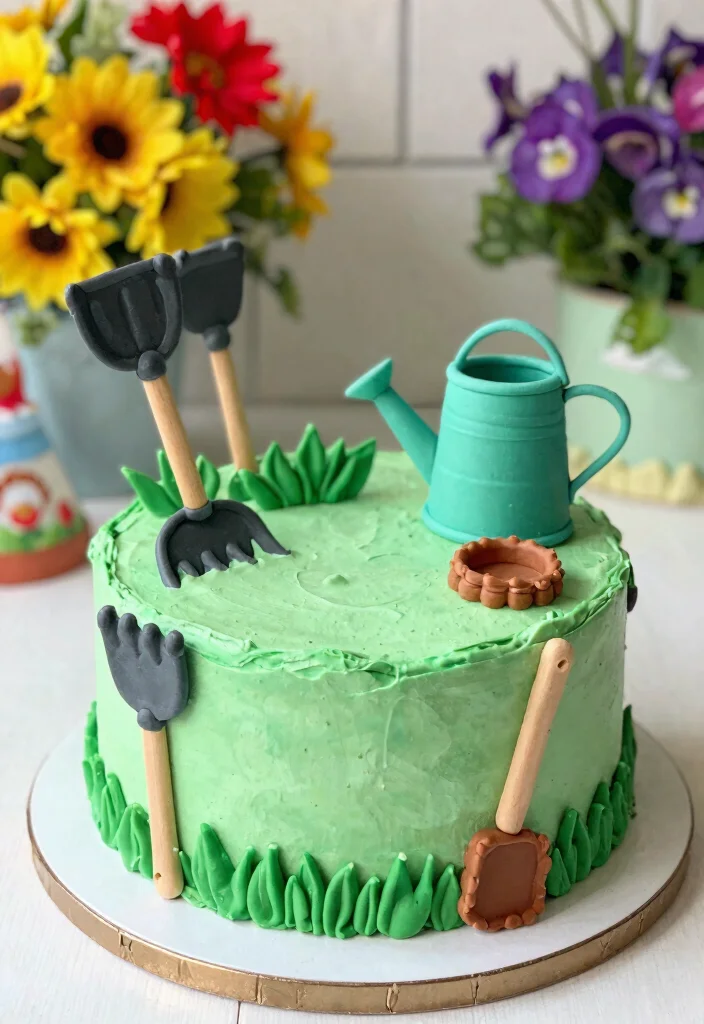 11 Fun Tool Belt Cake Ideas for Handyman Birthdays Cute 9. DIY Garden Tool Cake 0