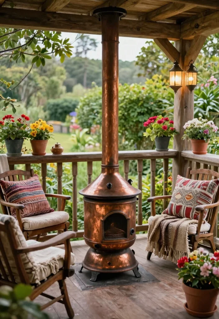 11 Modern Metal Chiminea Ideas Durable and Stylish 2. Rustic Chic A Weathered Copper Chiminea 0