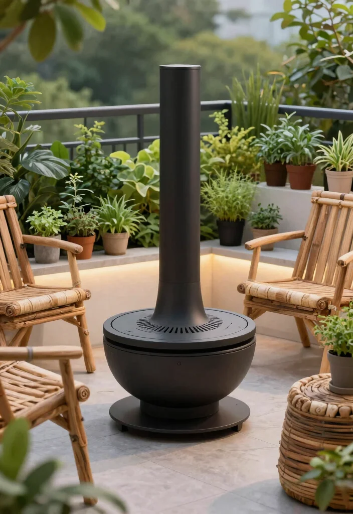 11 Modern Metal Chiminea Ideas Durable and Stylish 6. Eco Friendly Option Bioethanol Chiminea 0