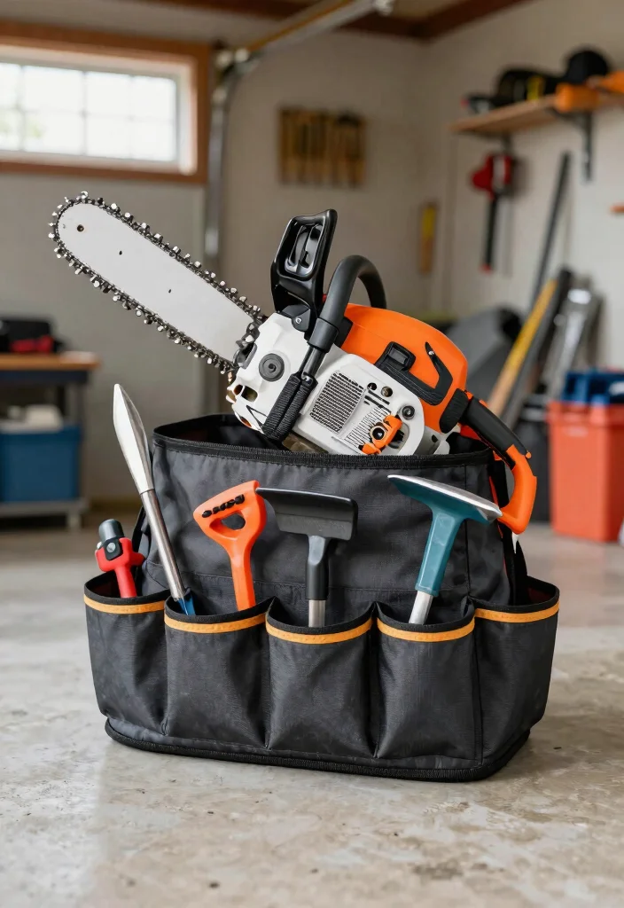 11 Practical Chainsaw Organization Ideas Garage Hacks 8. Tool Organizer Bags 0
