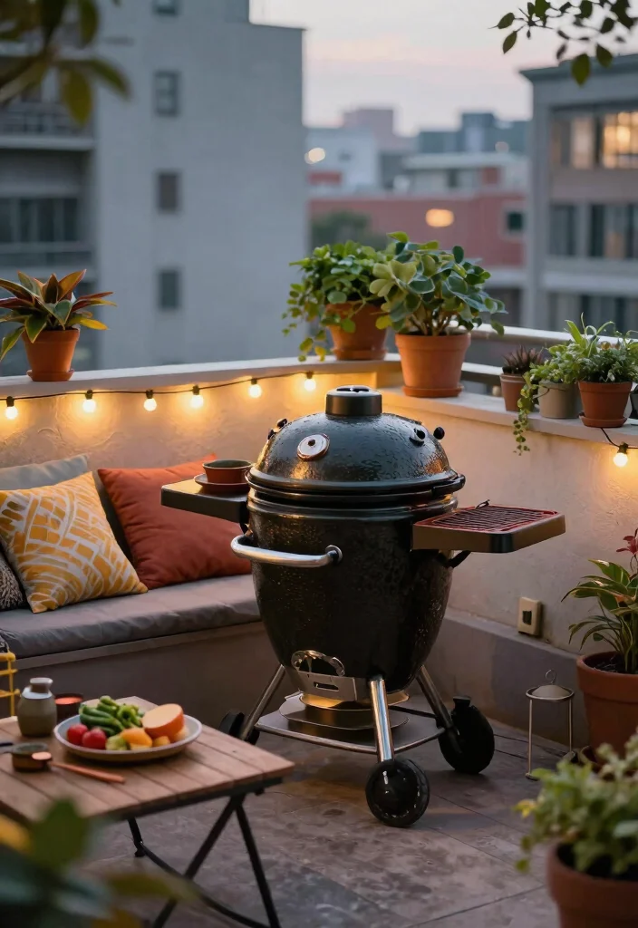 11 Pro Kamado Grill Setup Ideas for the Perfect Cook 2. Cozy Grilling Nook 0