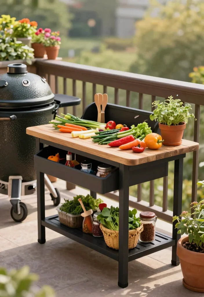 11 Pro Kamado Grill Setup Ideas for the Perfect Cook 3. Multi Functional Cooking Station 0