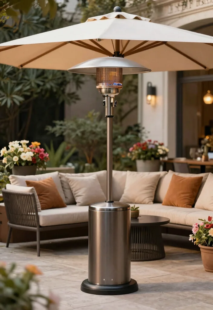 11 Reliable Outdoor Patio Heater Options Propane and Electric 10. Stylish Outdoor Umbrella Heaters 0