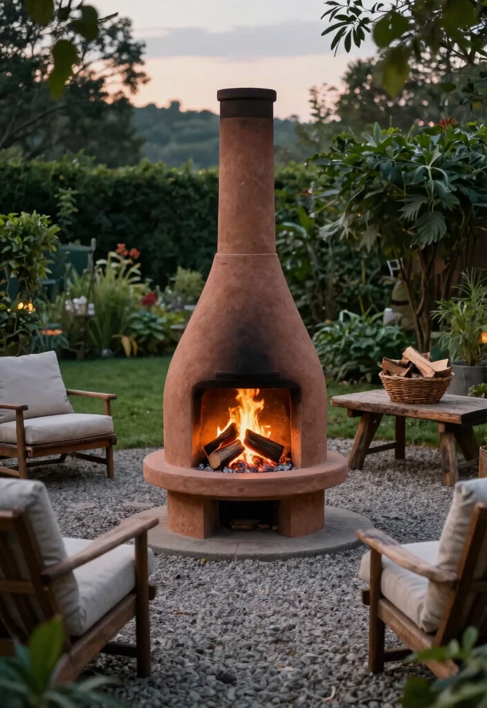 11 Rustic Garden Chiminea Ideas to Warm Up Your Yard 1 11 Rustic Garden Chiminea Ideas to Warm Up Your Yard 1. Classic Clay Chiminea 0