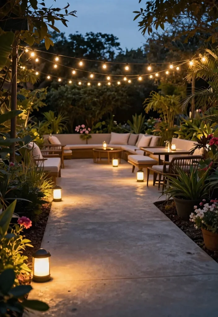 11 Seamless Concrete Patio Concepts Off Screen Porch 10 11 Seamless Concrete Patio Concepts Off Screen Porch 10. Garden Lighting on Concrete 0