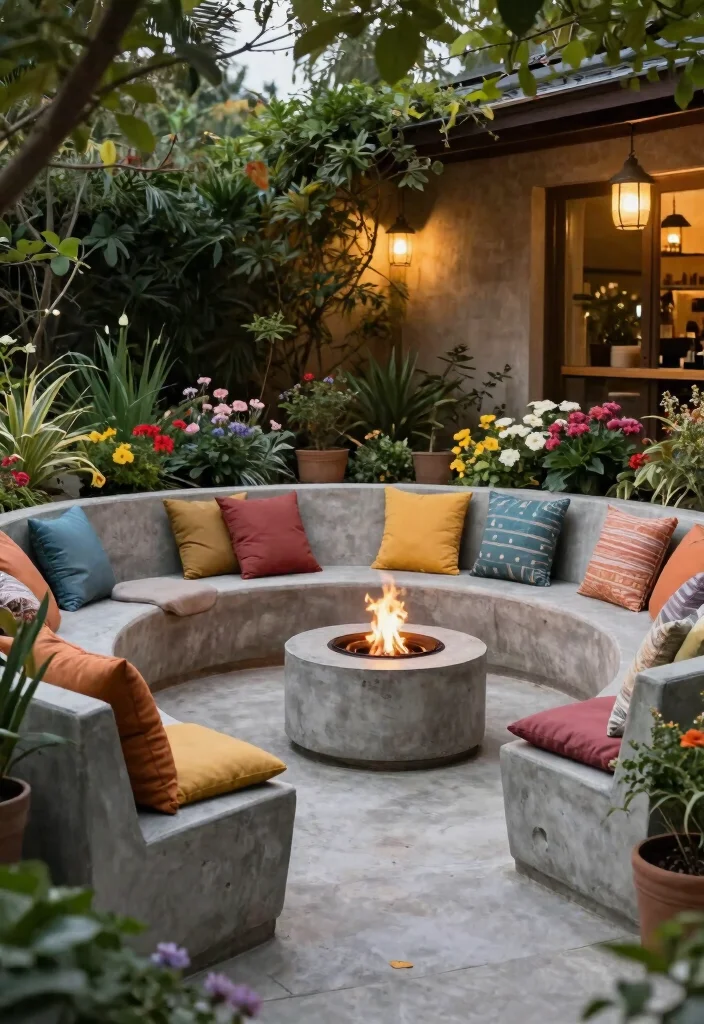 11 Seamless Concrete Patio Concepts Off Screen Porch 2 11 Seamless Concrete Patio Concepts Off Screen Porch 2. Stylish Concrete Seating Areas 0