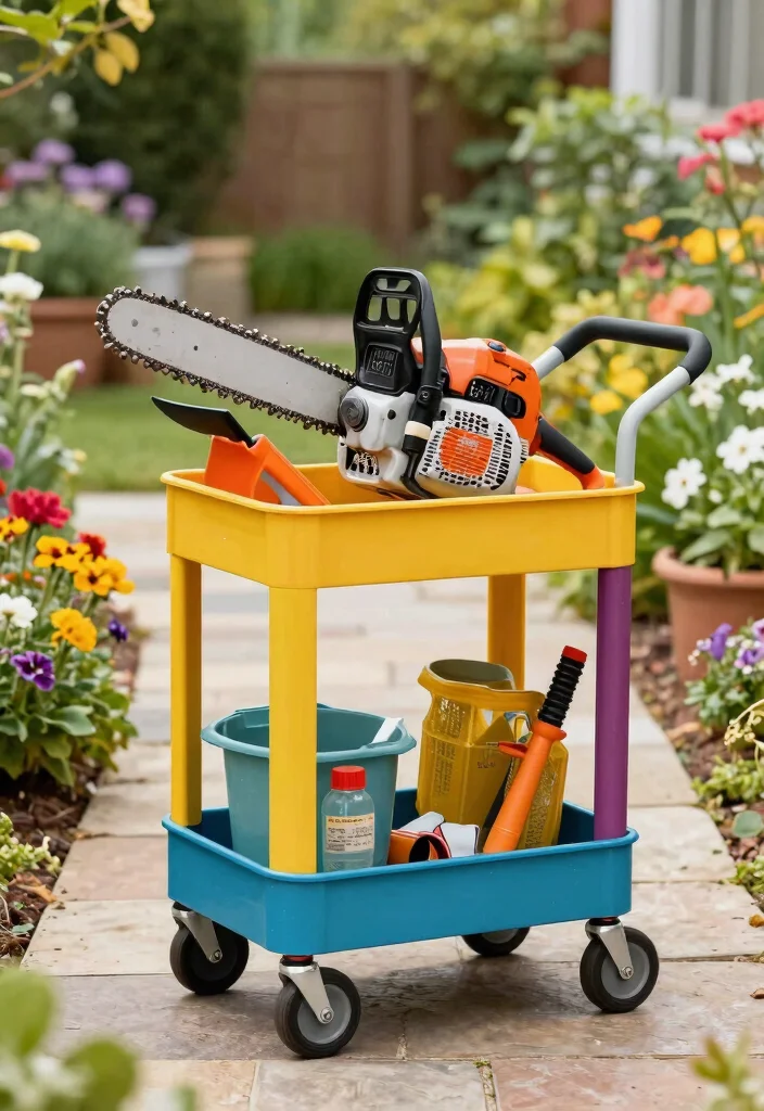 11 Smart Chainsaw Storage Ideas to Protect Your Tools DIY 5. Roll Away Storage Cart 0