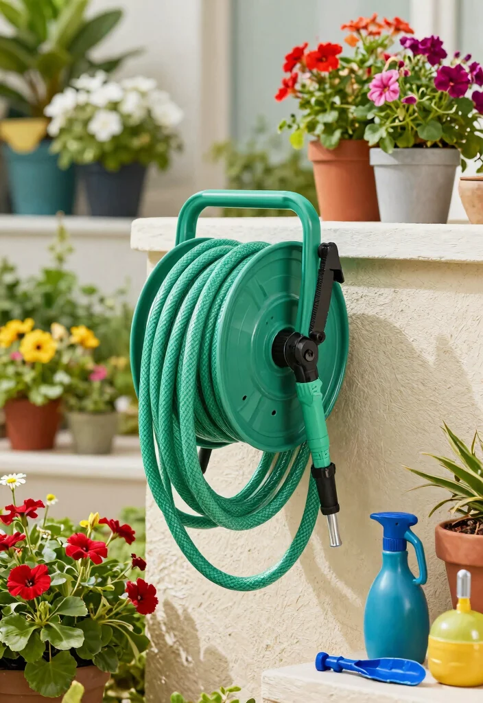 11 Smart Garden Irrigation Hose Ideas for Automatic Watering 4. Hose Reel Systems 0