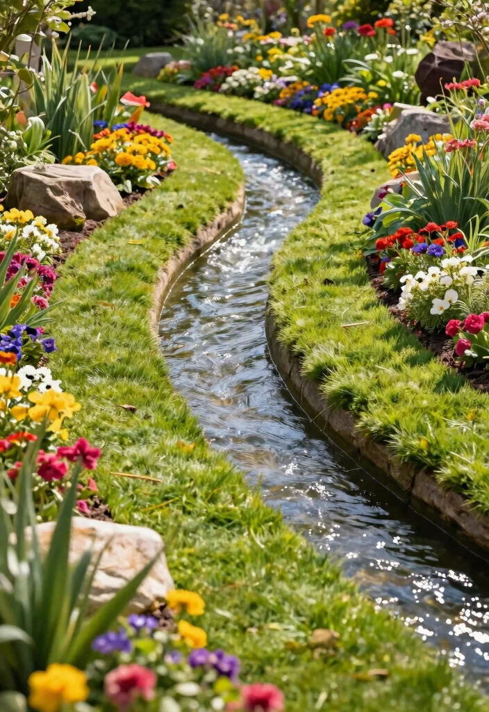 11 Smart Rain Barrel Overflow Ideas to Prevent Yard Flooding 3. Use a Swale for Water Management 0